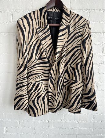 Blazer im Zebramuster von Zara / Gr. S