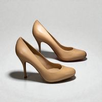 NEUE Gianvito Rossi Pumps Nude Leder Stiletto Design Gr.- 38