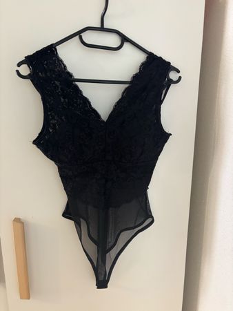 Body Damen Schwarz Spitze Grösse S neu