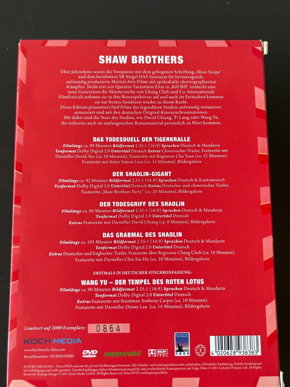 Tutti i DVDs: DVD - Shaw Brothers Collection, 5 Discs, Limted Edition – Usato da Luzern venduto da Jiggy_8898 1