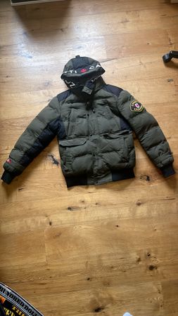 Warme Winterjacke von ZANETTI in Olivgrün, Grösse M