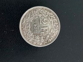 2.- Schweizer Franken 1958