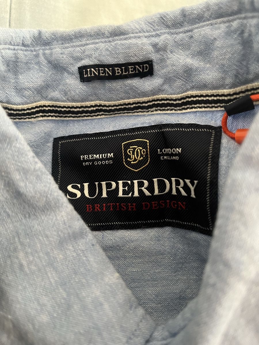 Camicie: Herren Hemd kurzarm Superdry L hellblau Leinen Blend NEU – Nuovo (secondo la descrizione) da Safenwil venduto da Vito_Caruso 2