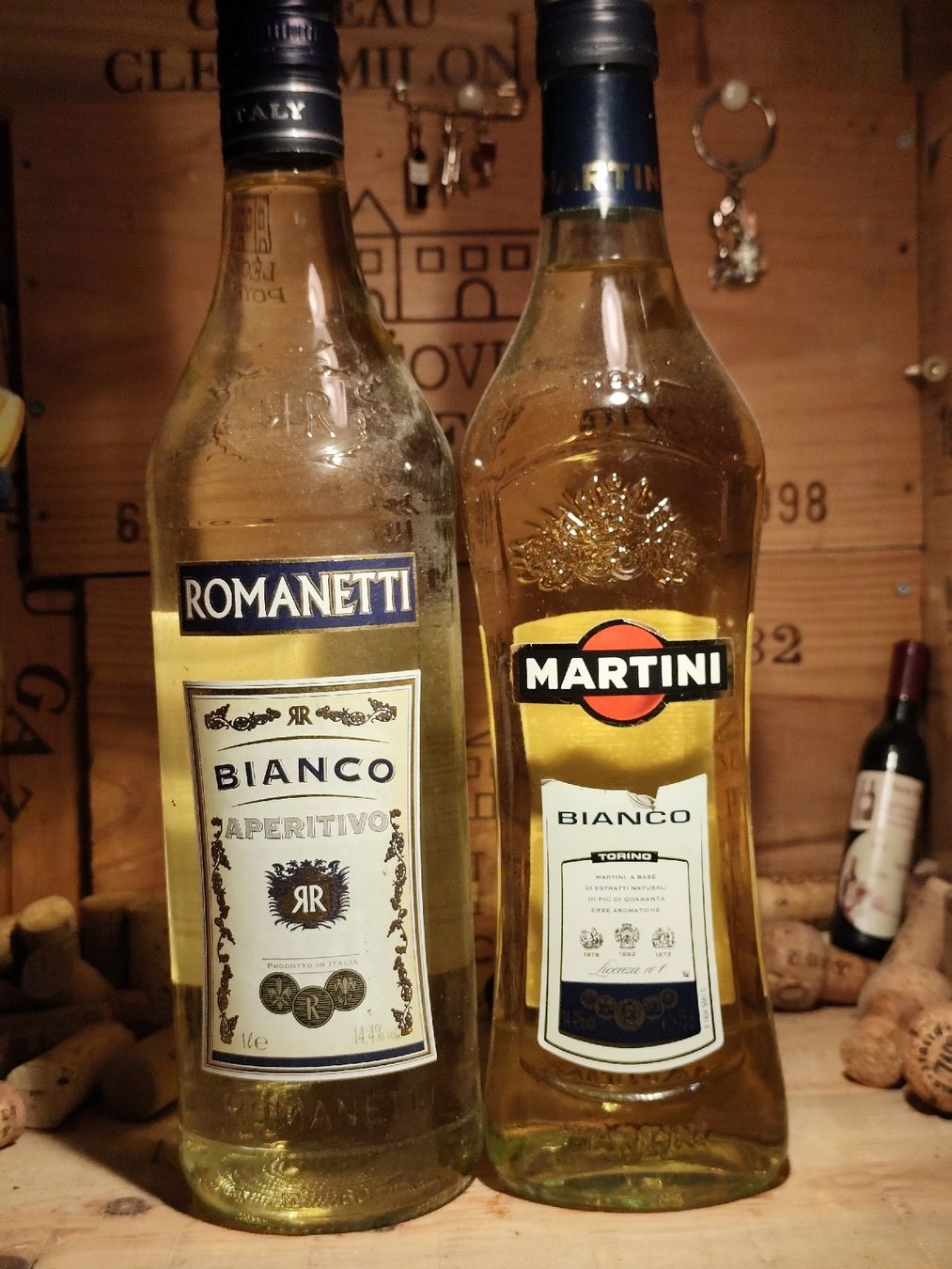 Martini Bevande alcoliche: Aperitivo Romanetti e Martini Bianco  – Nuovo e nell'imballaggio originale da Büsserach venduto da Vintage-vins
