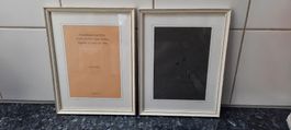 2 Fotorahmen 18 x 24 cm Set gebrochenes Weiss-Gold verziert
