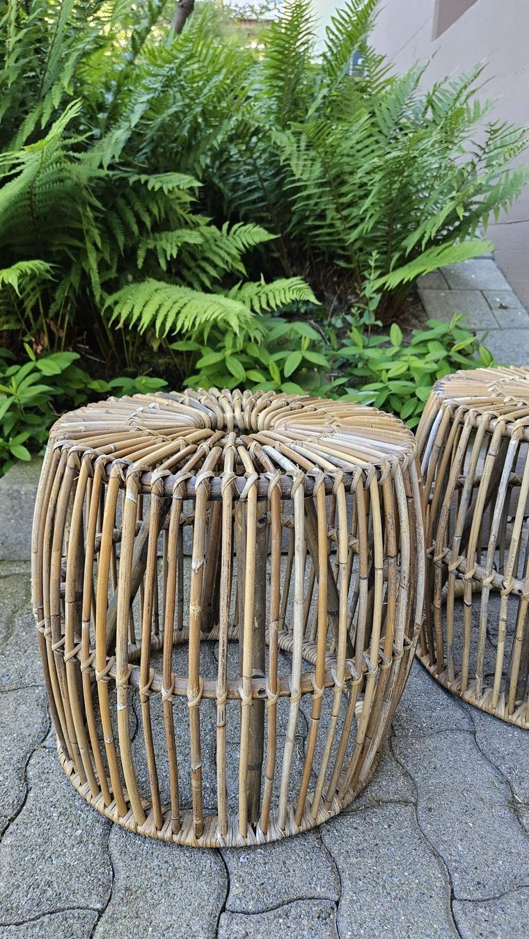 Sgabelli: 2 Hocker aus Bambus. – Usato da Winterthur venduto da osk_zkv5 2