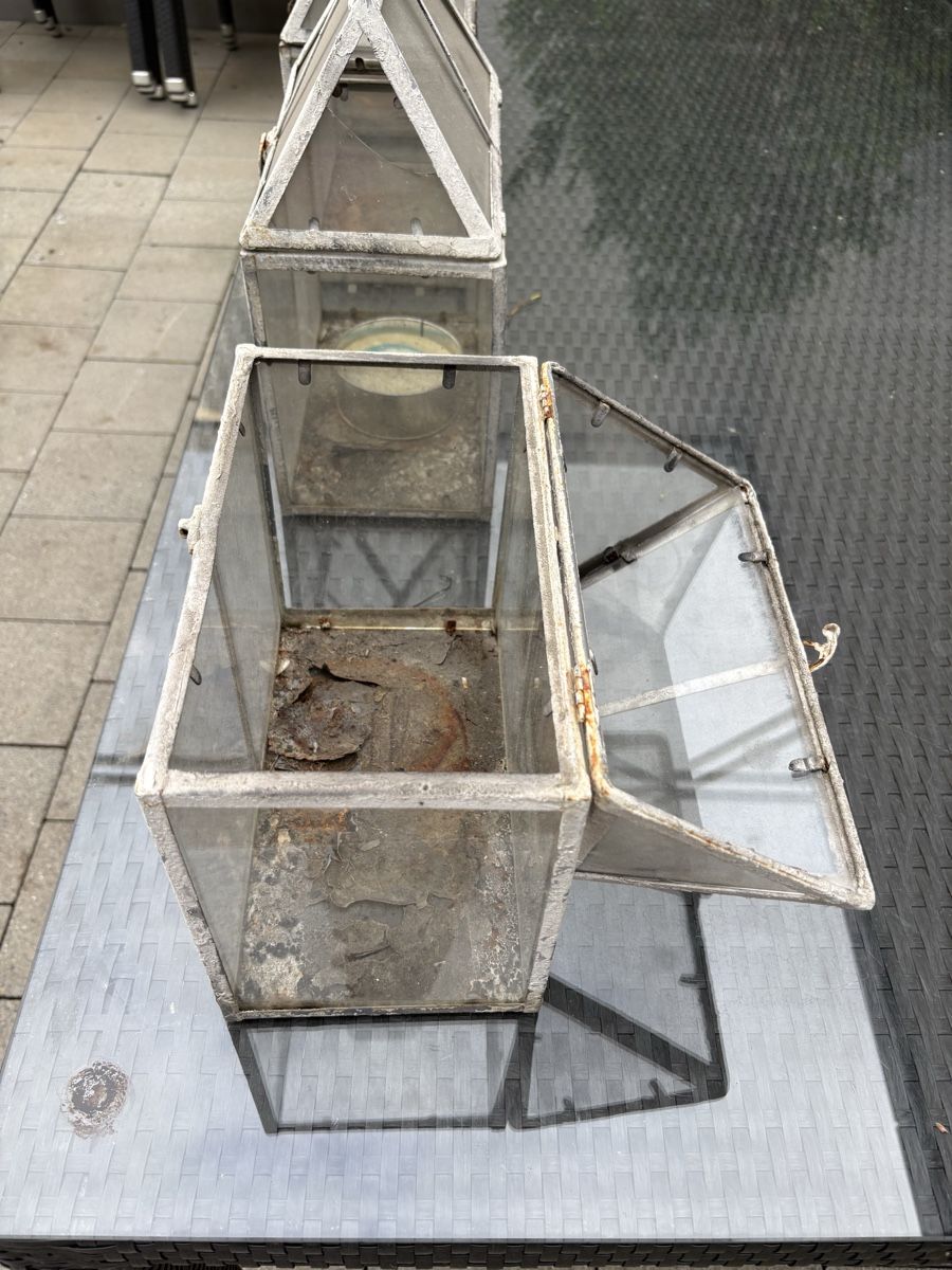 Laternen: 4 Laternen / Windlichter / Glas / shabby shic – Gebraucht aus Zürich von seb_8rsb 3
