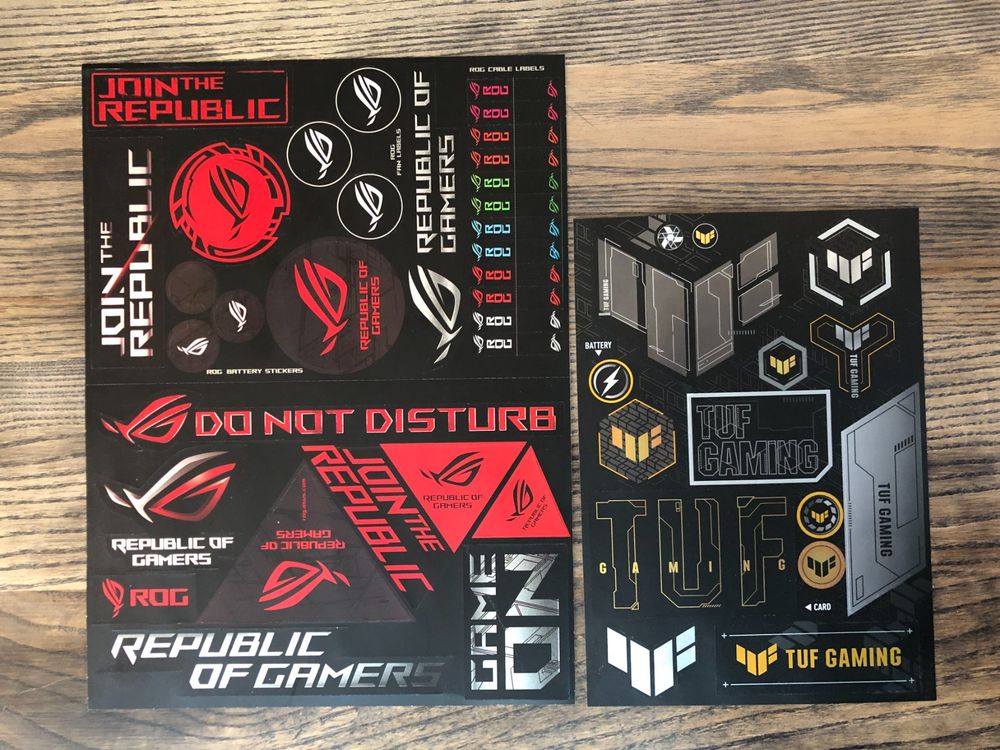 ROG & TUF Gaming Sticker Set - Perfekt für Gamer (Neu (gemäss ...
