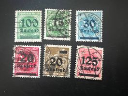 D. Reich 1923  Lot mit Aufdruck gest.  (5227)