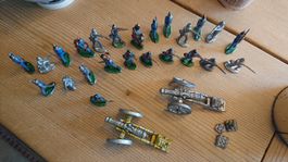 Alte Zinnfiguren-Sammlung Soldaten mit Kanonen