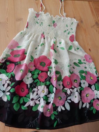 luftiges buntes Top Bluse Bustier Blumenprint NEU gerafft