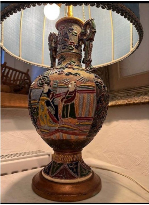 Lampade: Japanische Satsuma- Keramik Lampe – Usato da Siblingen venduto da rantiques 7