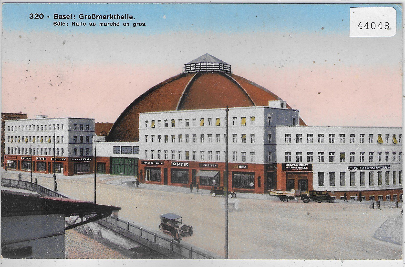Cartes postales: Basel - Grossmarkthalle - Litho – D'occasion à Ettingen par Kartenplanet