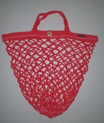 Borse: Netztasche Rot/Rosé Gr. 40 cm Handarbeit – Nuovo e nell'imballaggio originale da Thalwil venduto da macrisa2017