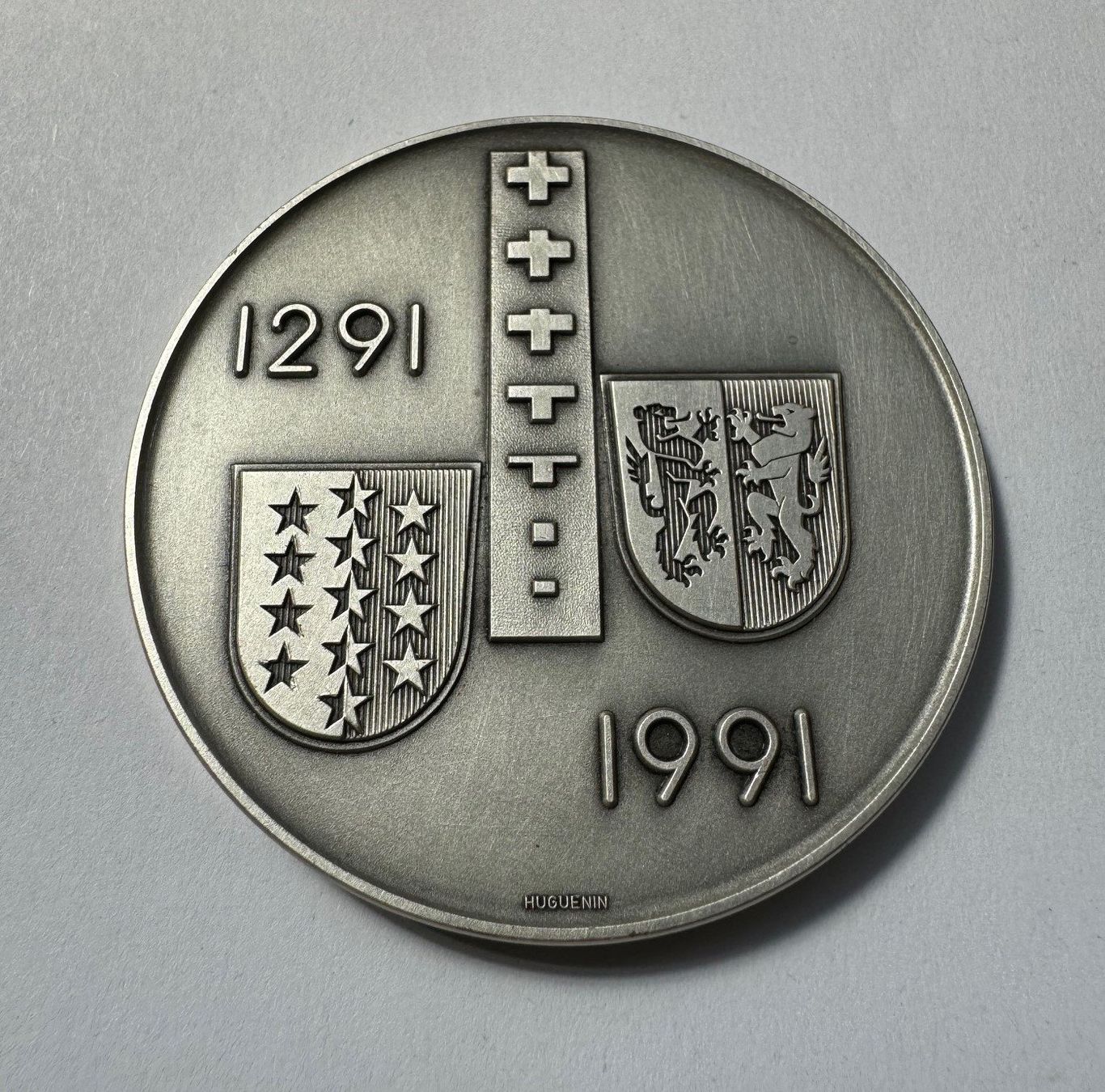 Médailles: 1991 Schützenmedaille Wallis 60 mm – Neuf (Voir description) à Kirchberg SG par Zenhad69