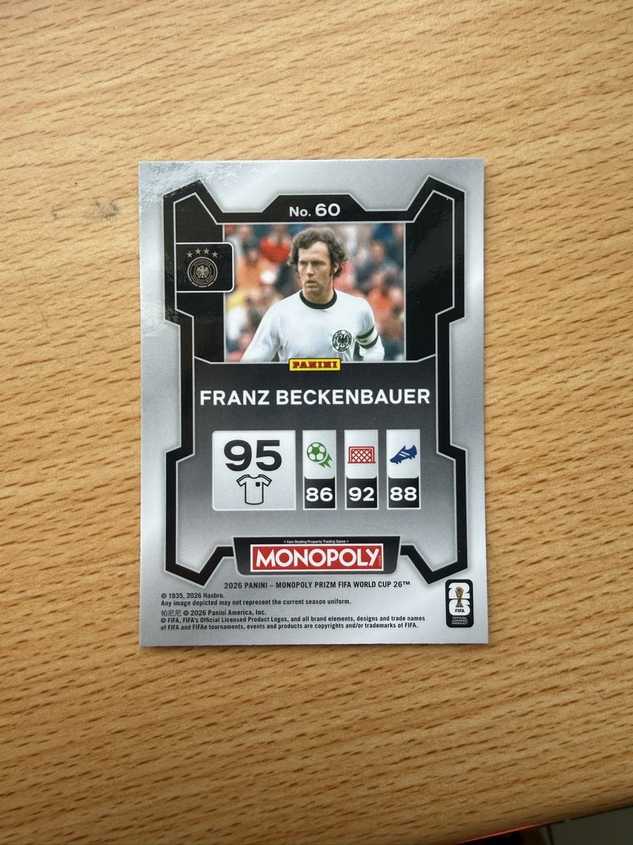Panini Carte collezionabili: Carte panini prizm monopoly Beckenbauer – Nuovo (secondo la descrizione) da La Chaux-de-Fonds venduto da Chacha99 1