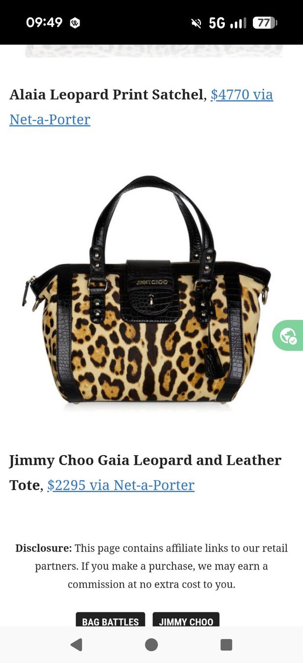 Jimmy Choo Sacs femmes: Jimmi Choo Tasche Gaia Leopard – D'occasion à Solothurn par Fleur73 4