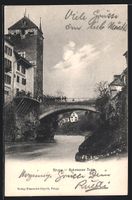 AK Brugg, Blick auf Schwarzer Turm, 1905