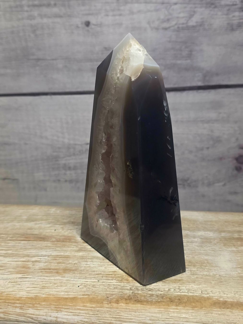 Minerali & Pietre curative: Amethyst-Achat Obelisk 495g – Nuovo e nell'imballaggio originale da Matzingen venduto da Shay_Crystalz 2