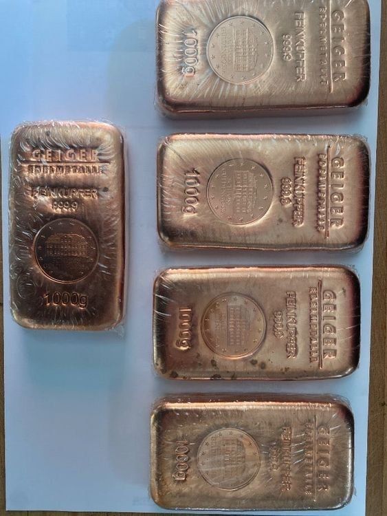 Edelmetalle: Kupferbarren Geiger 1KG – Neu und originalverpackt aus Porrentruy von fre_r8qq 1