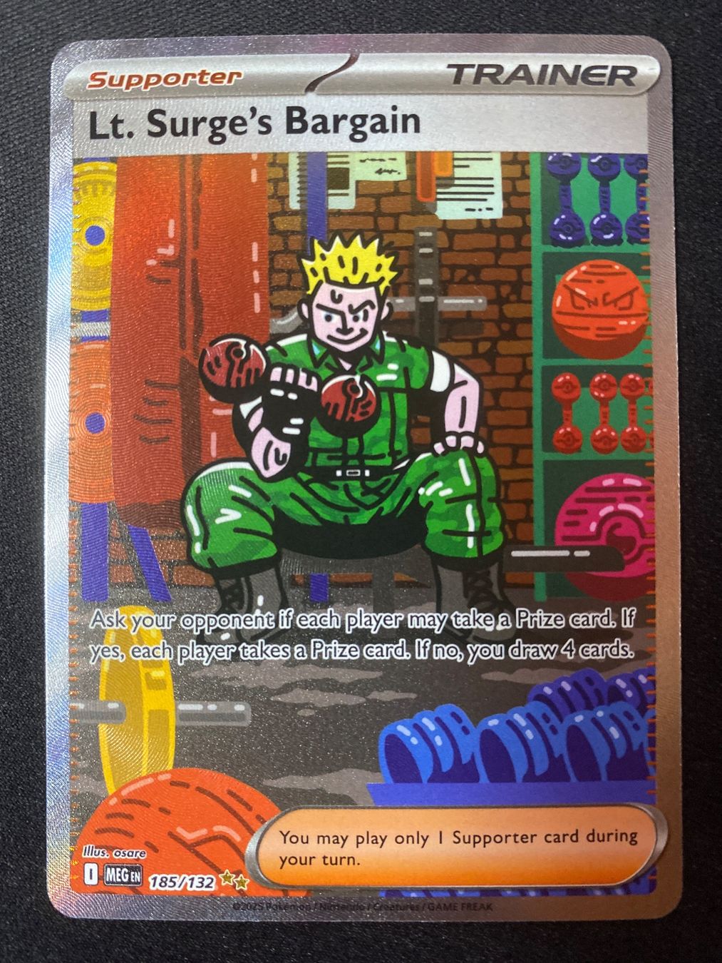 Pokémon Sammelbilder & Trading cards: Lt. Surge's Bargain 185 - SIR - Mega Evolution - EN – Neu (gemäss Beschreibung) aus Hausen AG von Shrade