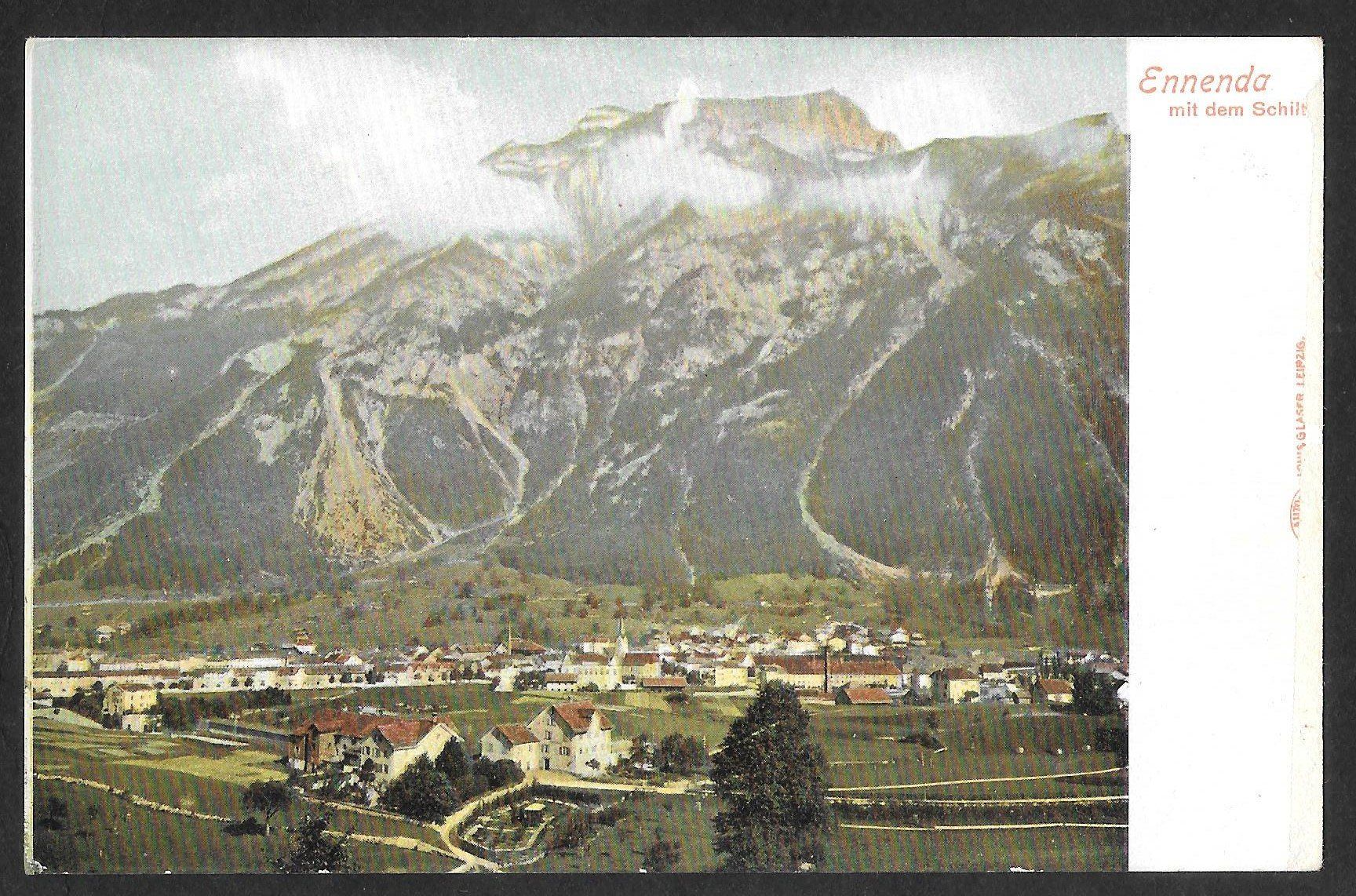 Cartoline postali: Ennenda mit dem Schilt – Usato da Olten venduto da clotaldi