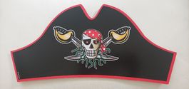 6 x Piratenhut Kinder Fasnacht Karneval Kostüm Zubehör