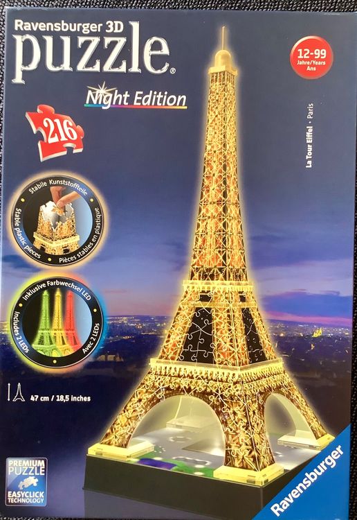 3D-Puzzle Eiffelturm Paris, 39 Teile – Perfektes Puzzle Für Kinder Ab 8 Jahren & Deko Für Zuhause