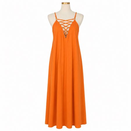 Avant Premiere Maxi Kleid Orange XS/34 | Wie neu