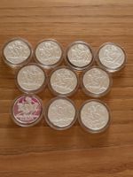 10x 1 Unze Silber Helvetia-Taler „Europa“, sehr rar