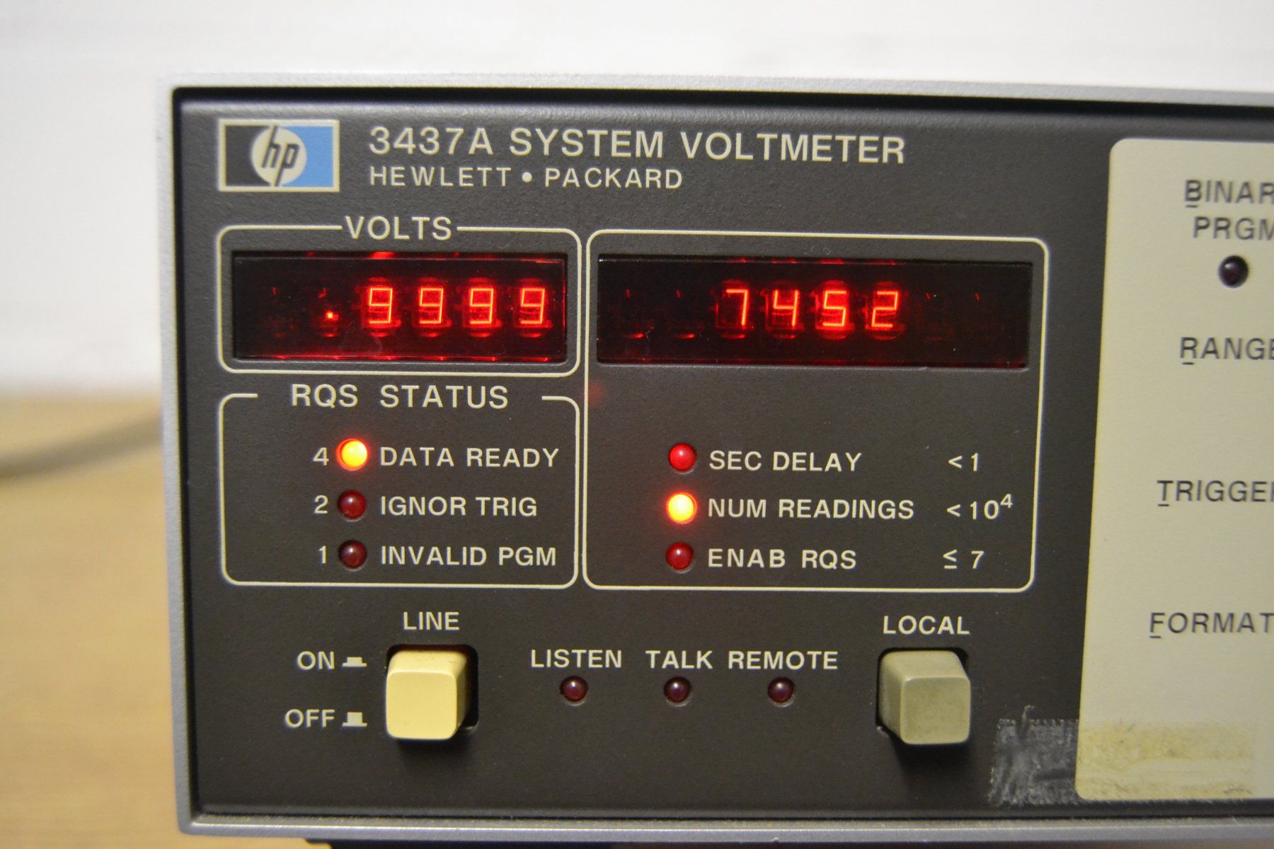 Hewlett Packard Mesurer: HP System Voltmeter HP 3437A – D'occasion à Wil SG par fanofrio 1