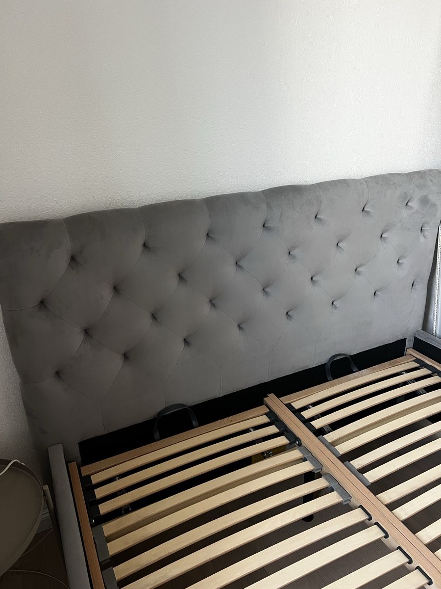 Letti: Boxspringbett grau – Usato da Zürich venduto da shoppingqueen123 2