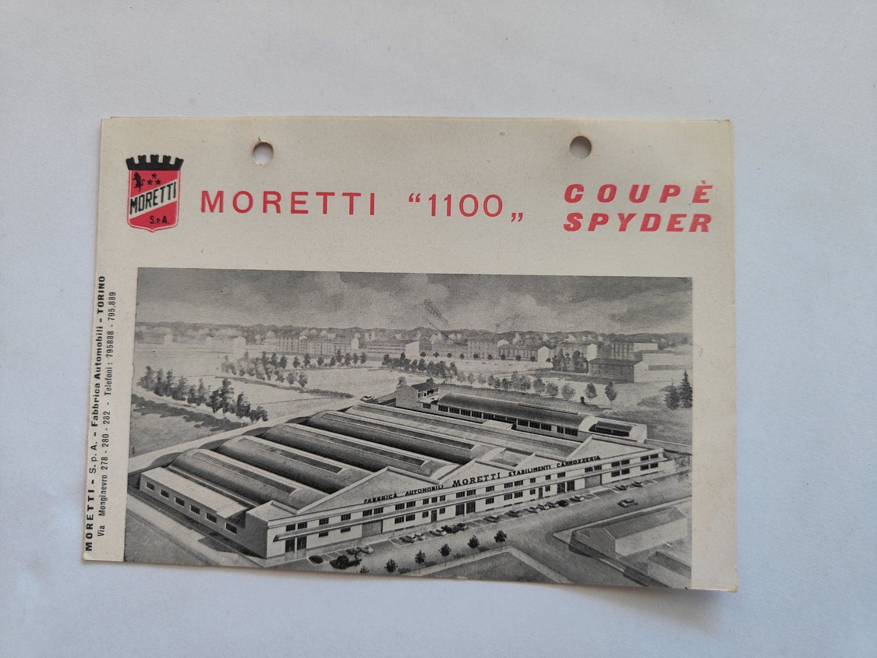 Documents: Moretti 1100 Coupé Spider Prospekt Datenblatt – D'occasion à Langendorf par zvonu161