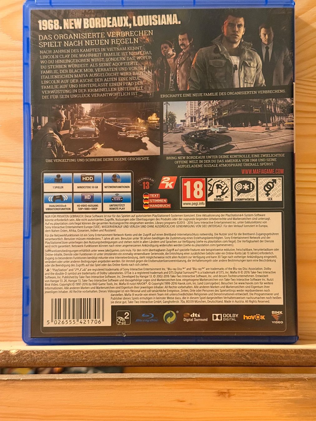 Giochi: Ps4 Spiel Mafia 3 gebraucht – Usato da St. Gallen venduto da Wood26 1