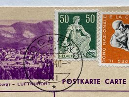 Erstflug Locarno Barcelona 1.4.1940, sitzende Helvetia 50 C.