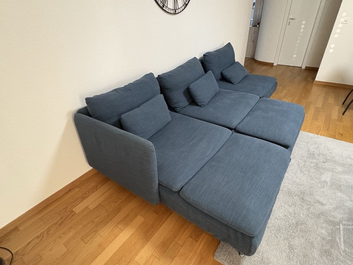 Ikea Divani: Gemütliches Ecksofa in Blau-Grau  – Nuovo (secondo la descrizione) da Windisch venduto da TorstenKuendig 2