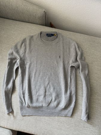 Pull gris Polo Ralph Lauren original taille M 