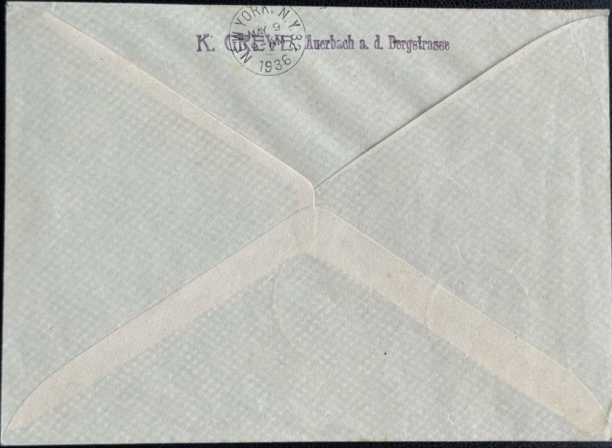 Tutti i francobolli: Zeppelinbrief 1936 LZ 129 Hindenburg – Usato da birsfelden venduto da tim0444 1