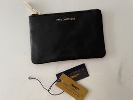 Paul Costelloe Leder Münzetui schwarz-gold
