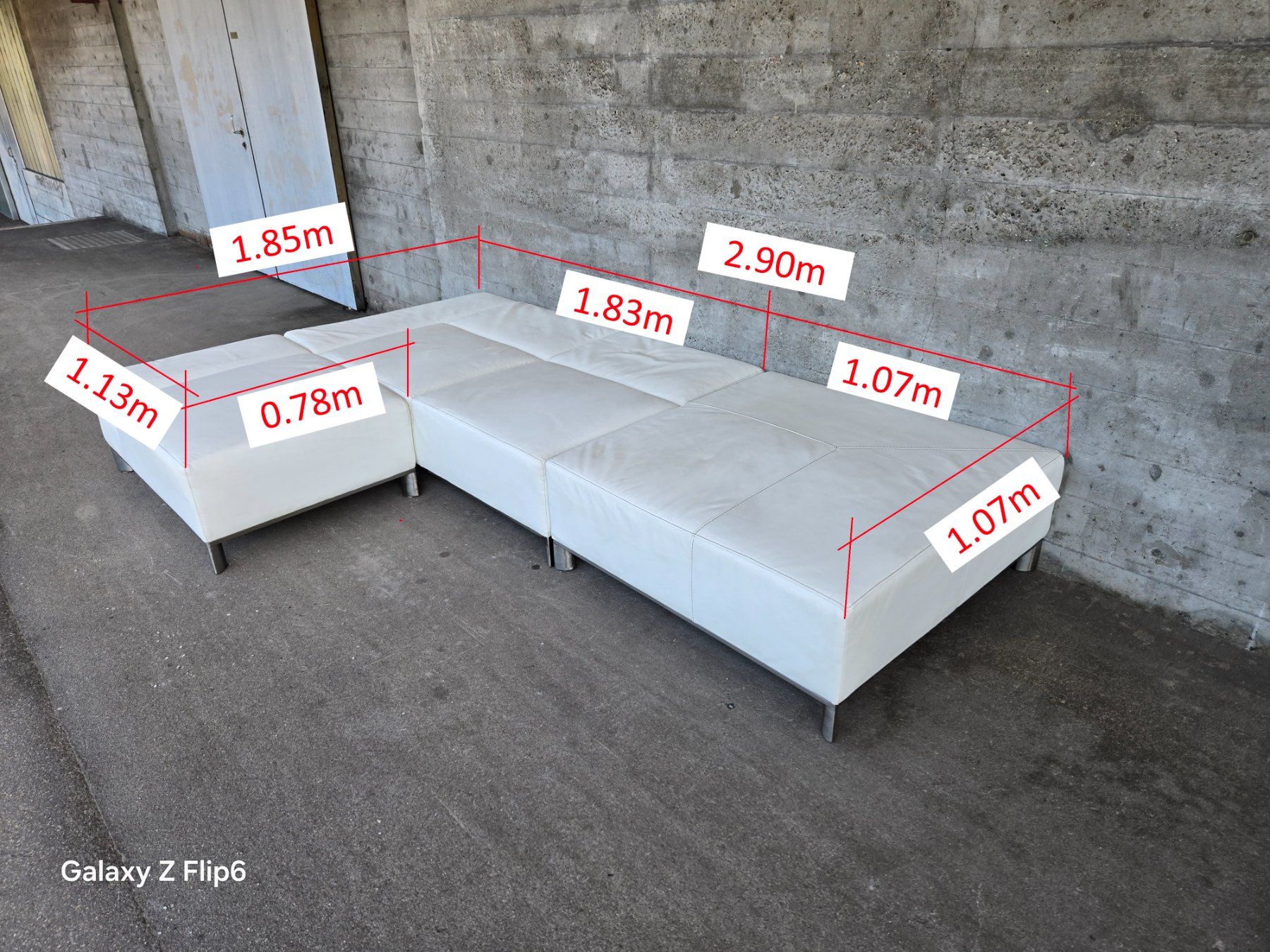 Sofas: Ledersofa weiss – Gebraucht aus Weesen von Lenco1 2