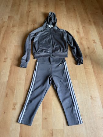Grey Adidas Velour Tracksuit Set - Size M - Cozy Winter Wear