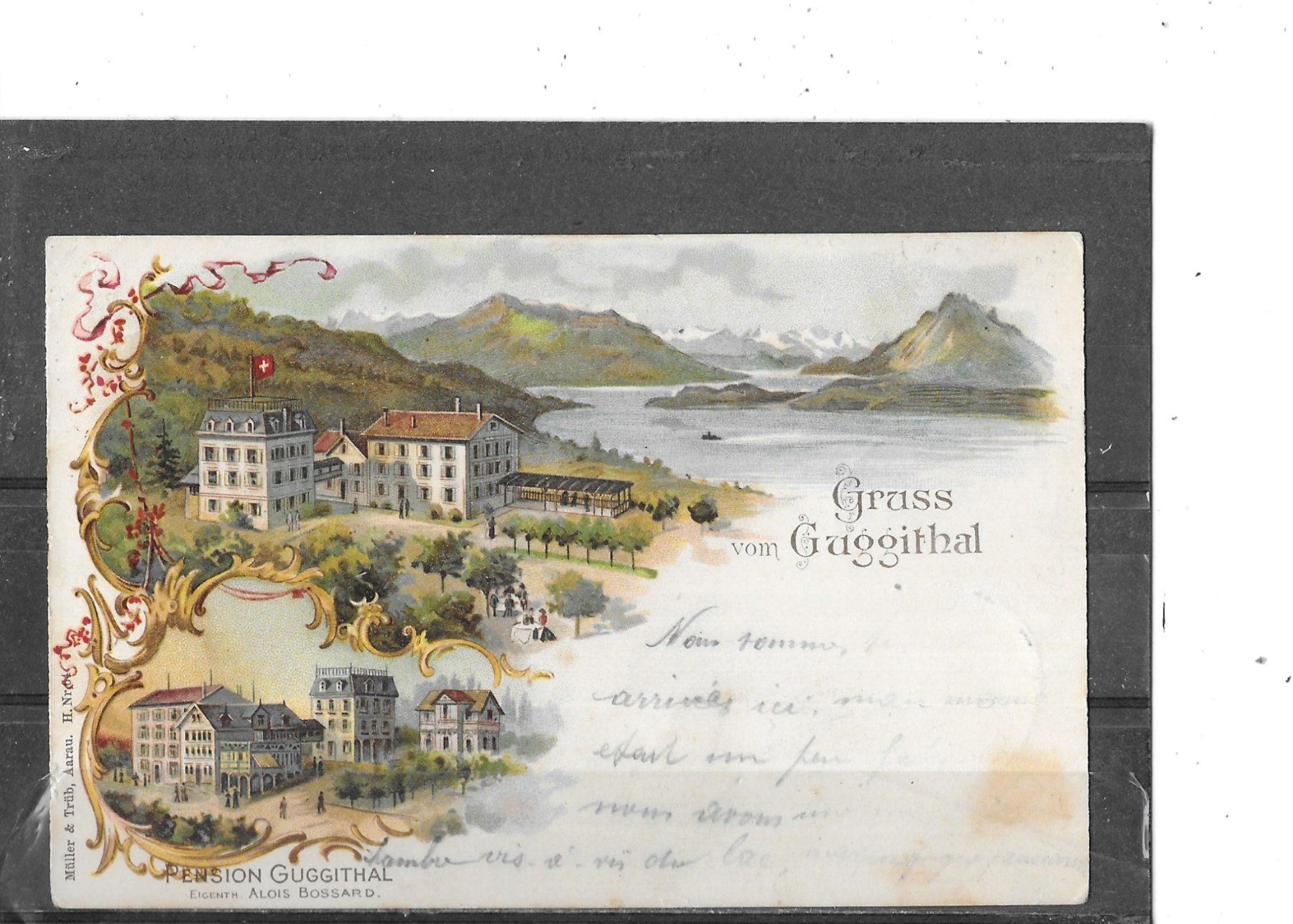 Cartoline postali: ZG Gruss vom Guggithal 1898 (Litho) – Usato da Schocherswil venduto da Wilare