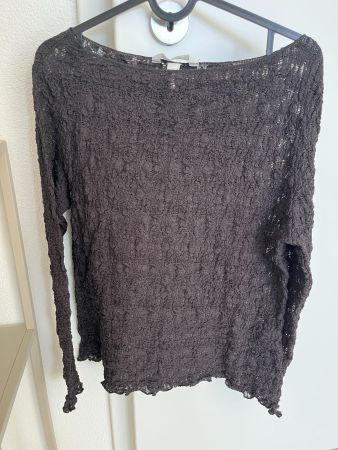 H&M Jerseyshirt im Spitzenlook – Braun 🤎GR. L