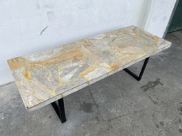 Mid Century 60er Jahre Vintage Couch Tisch Tavertin/Marmor