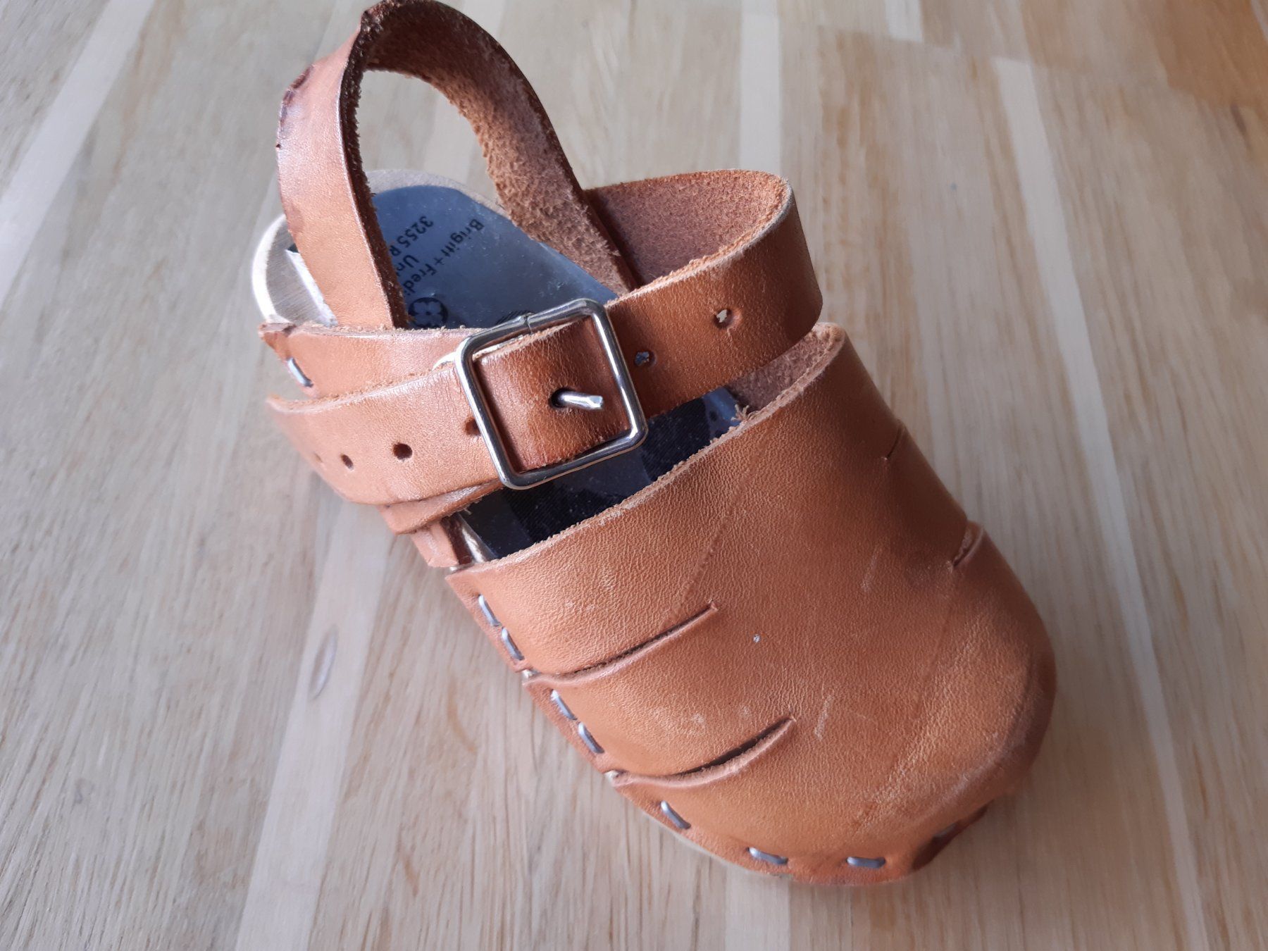 Scarpe per ragazzi: Leder Sandalen mit Holzsohle – Nuovo (secondo la descrizione) da Zürich venduto da tobiasscheid 4