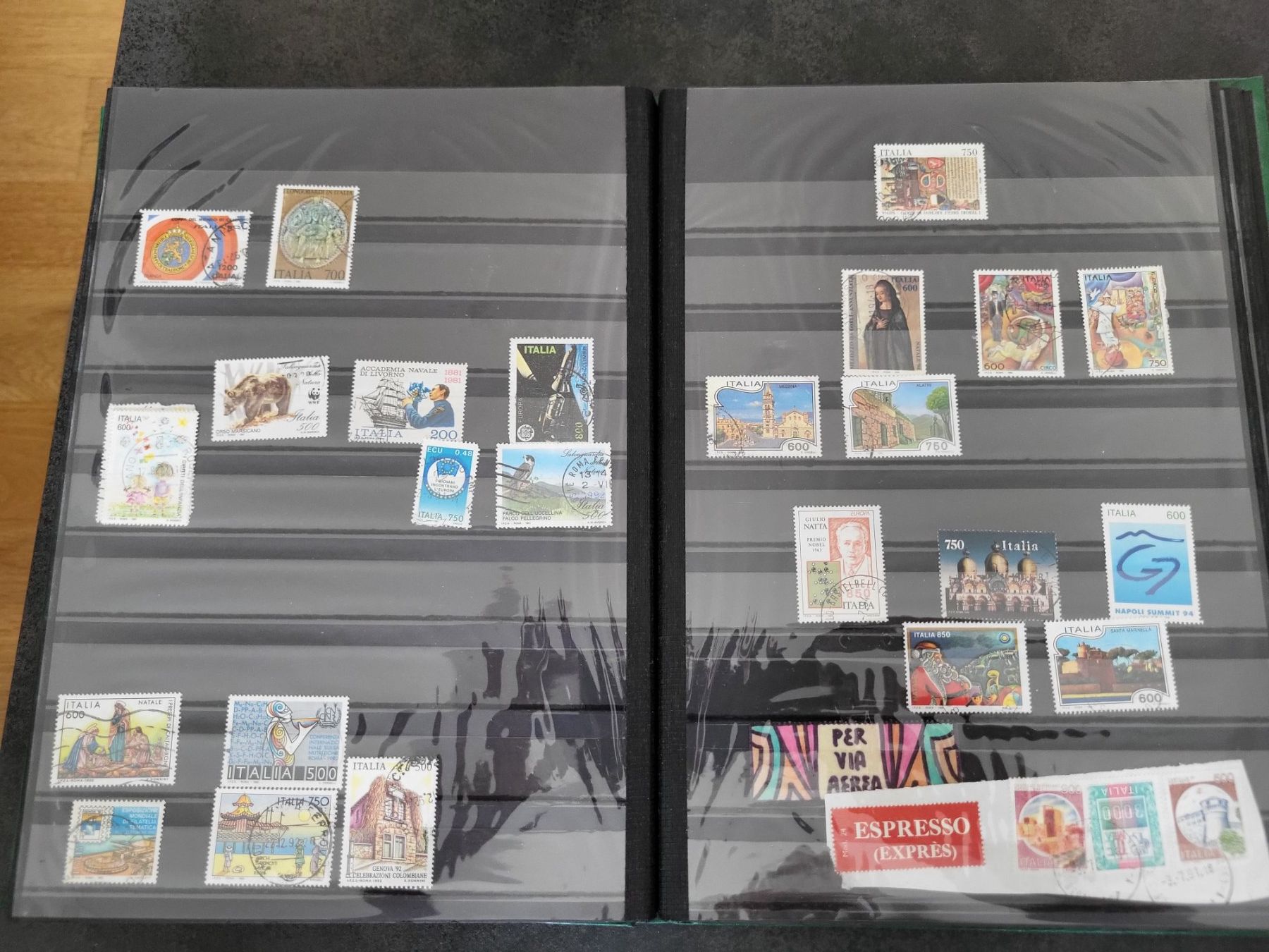 Alle Briefmarken: Sammlung Album - Italien – Gebraucht aus Rümlang von Turrin 4