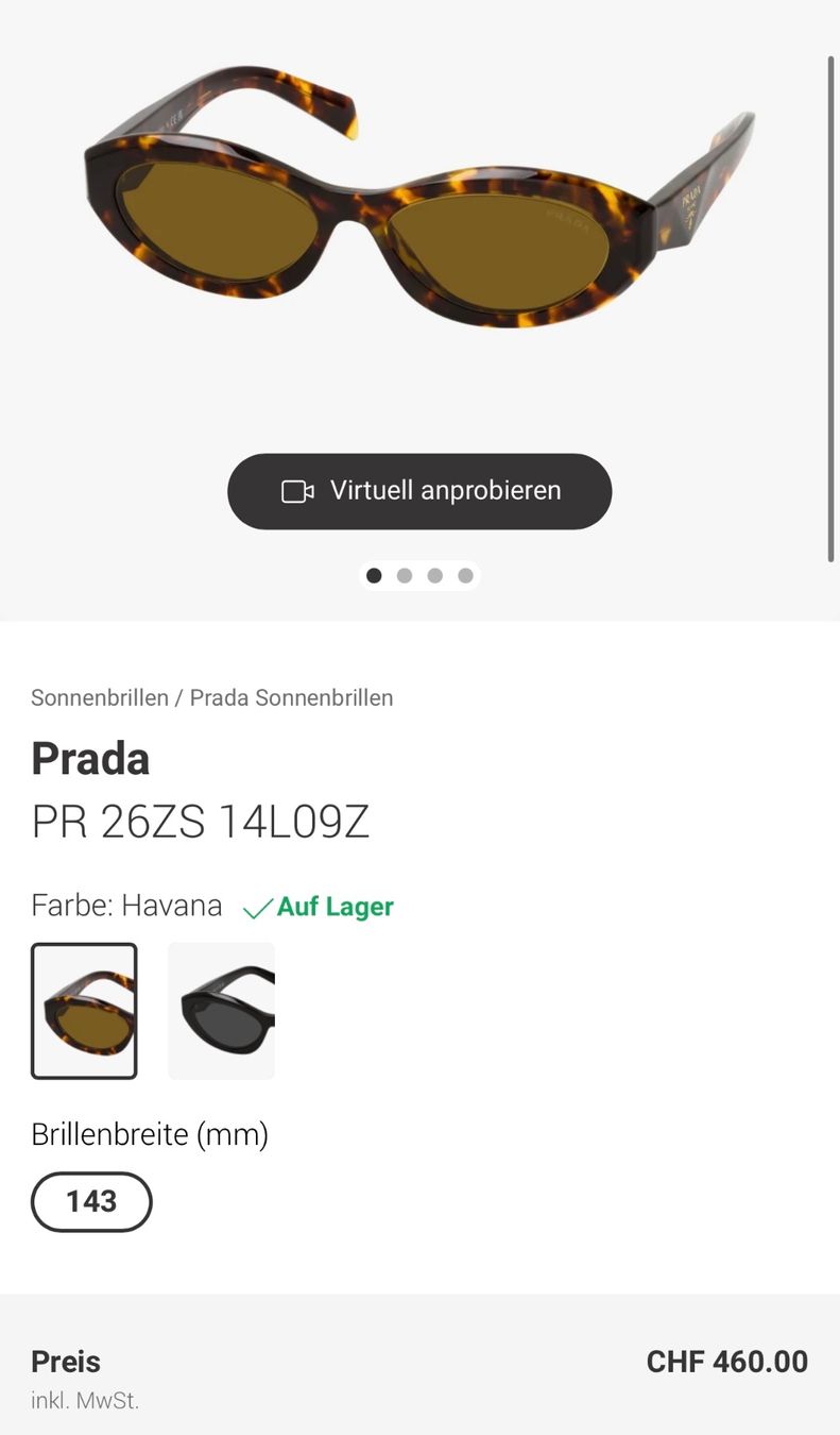 Prada Occhiali & Lenti: Prada Sonnenbrille PR 26ZS – Nuovo e nell'imballaggio originale da Landquart venduto da Fisch0004 3