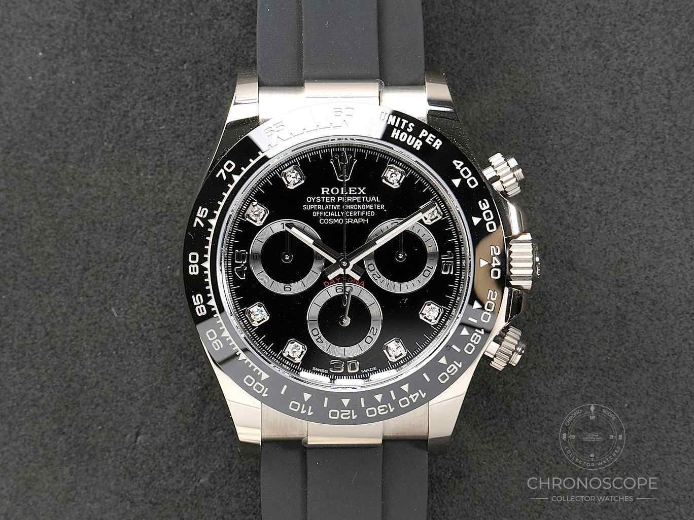 Rolex Orologi: Rolex Cosmograph Daytona Chronograph ref. 116519LN Diamonds – Usato da Luzern venduto da ChronoScope6004