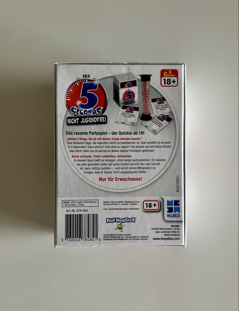 Spiele: "5 Seconds" Partyspiel (ab 18+) – Gebraucht aus Benken SG von SecondTreasure 1