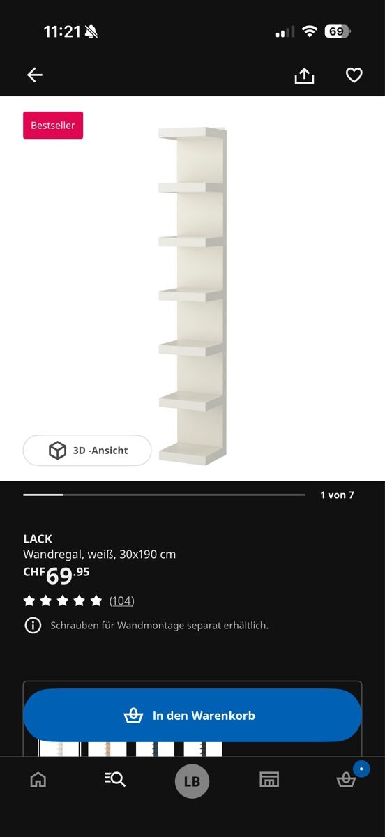 Regale: Lack Wandregal – Gebraucht aus Holziken von lad_6b9f 2